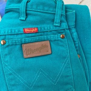 Vintage teal wranglers